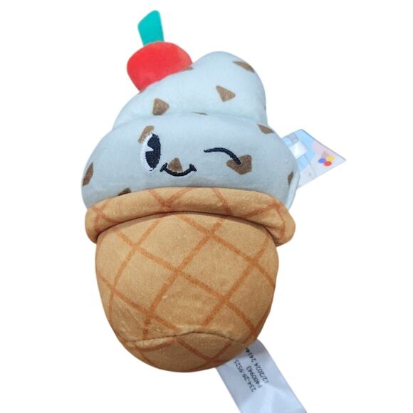 Plush Ice Cream Cone with Cherry on Top – F400943 Small Stuffed Toy - Picture 1 of 4